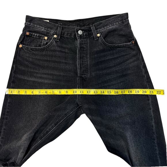 Levi’s 501 Ripped High Waist Crop Studded Canyon Jeans - Picture 14 of 16